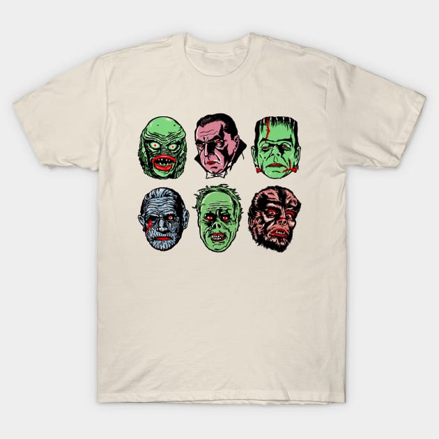 MANI-YACK Famous Movie Monsters T-Shirt by HalloweenHotSce